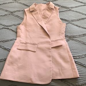 Zara pink blazer vest